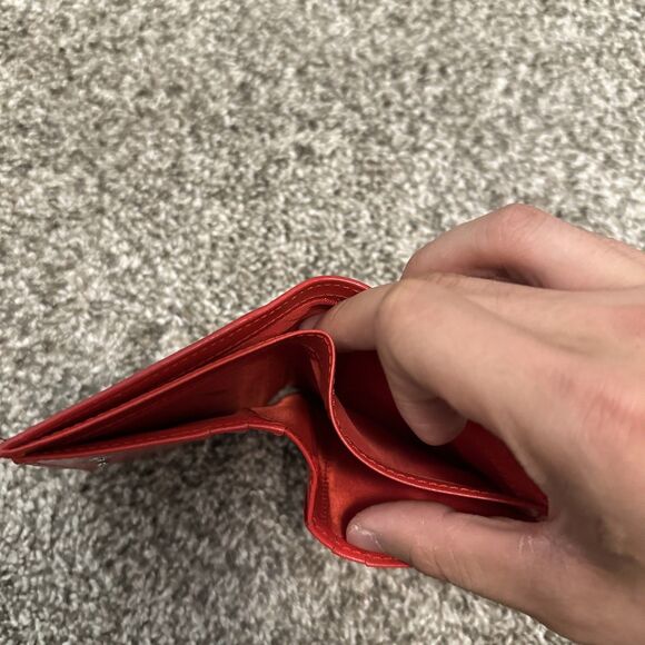 Lodis Audrey Under Lock & Key Aldis Black/Red Stitched Wallet - Picture 6 of 7